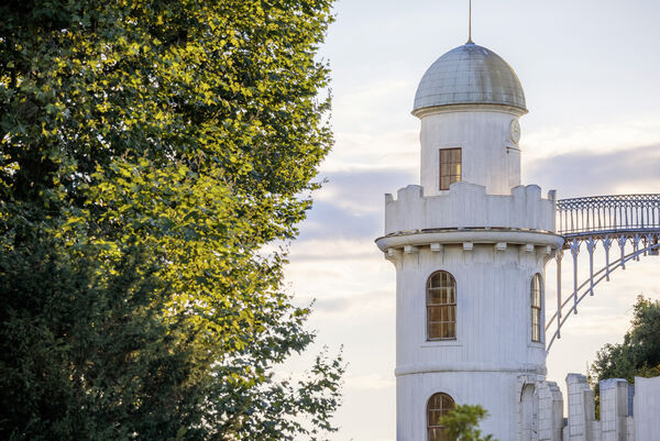 Schloss Pfaueninsel, Außenaufnahme Treppenturm