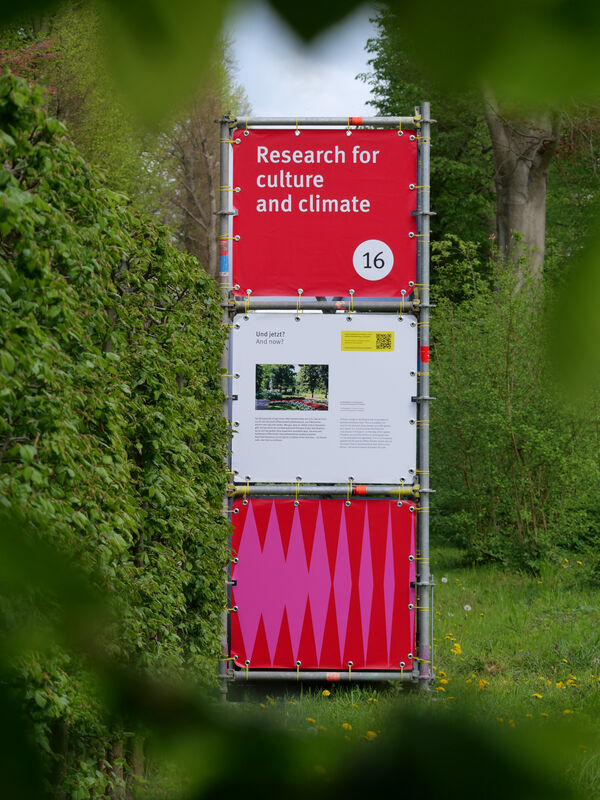 Station 16 der Ausstellung „Re:Generation“ im Park Sanssouci
